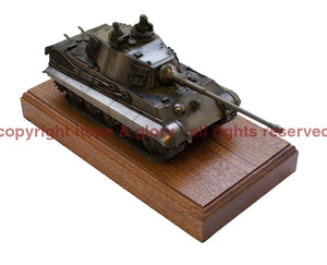 Military Statue - German King Tiger 2 Cast Bronze Tank