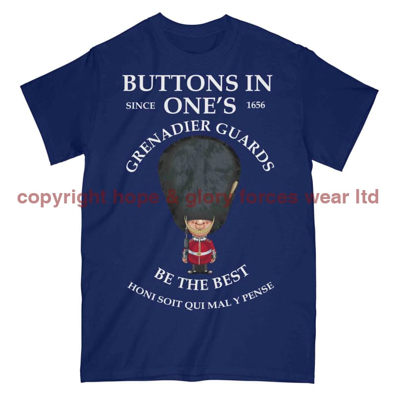 Grenadier Guards Buttons In One's Military Printed T-Shirt