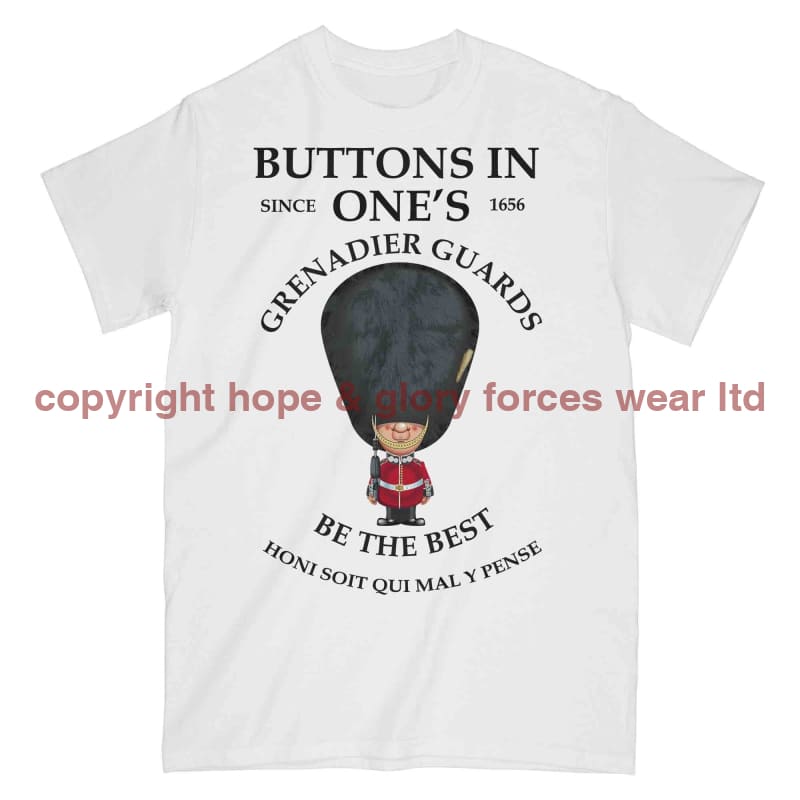 Grenadier Guards Buttons In One's Military Printed T-Shirt