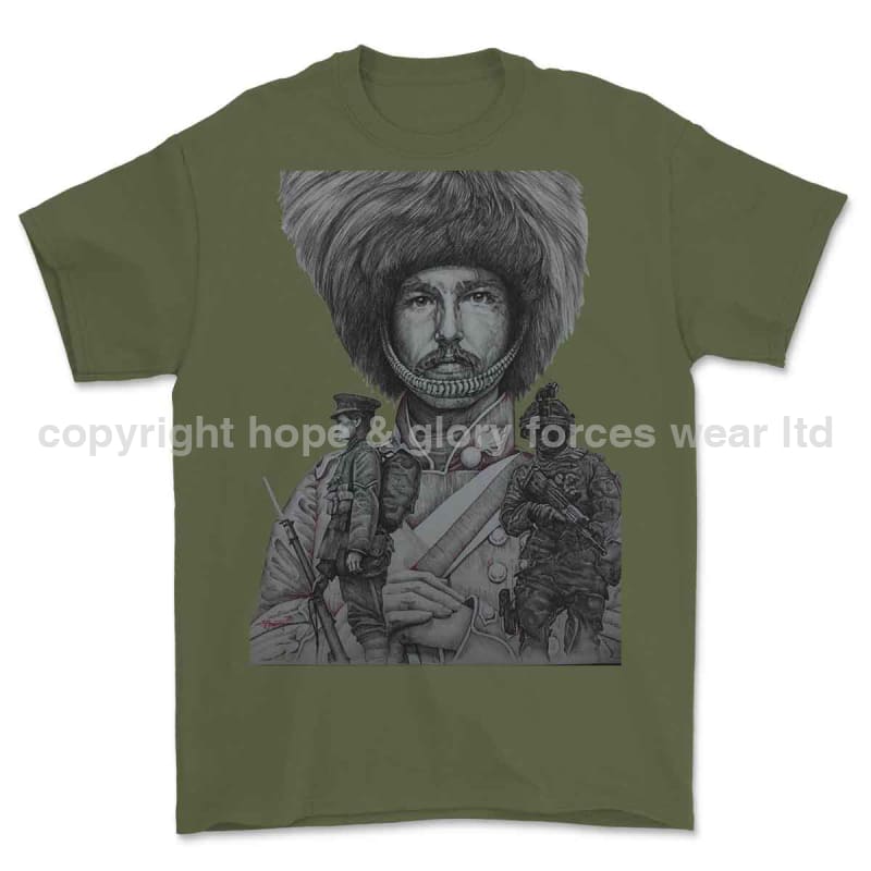 Grenadier Guards Through The Ages Art Printed T-Shirt