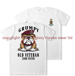 Grumpy Old 7 PARA Royal Horse Artillery Veteran Double Print T-Shirt