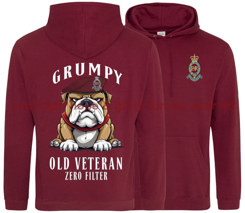 Grumpy Old 7 PARA Royal Horse Artillery Veteran Double Side Printed Hoodie