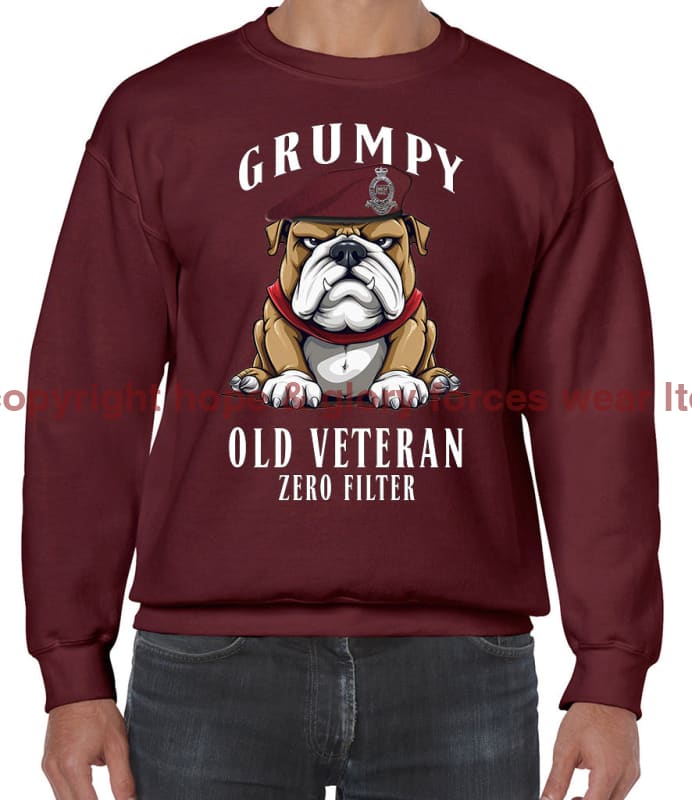 Grumpy Old 7 PARA Royal Horse Artillery Veteran Front Printed Sweater