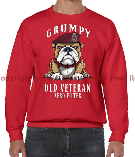 Grumpy Old 7 PARA Royal Horse Artillery Veteran Front Printed Sweater