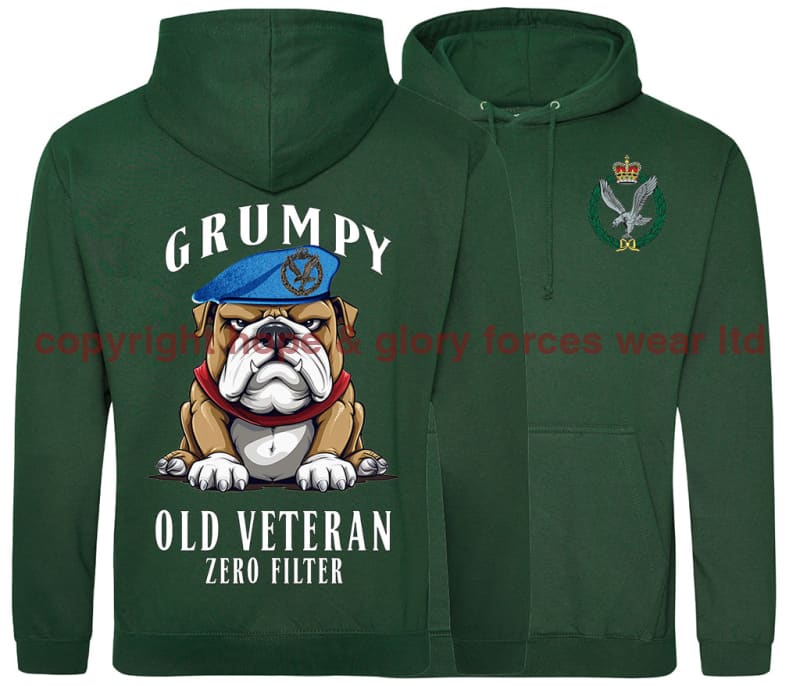 Grumpy Old Army Air Corps Veteran Double Side Printed Hoodie