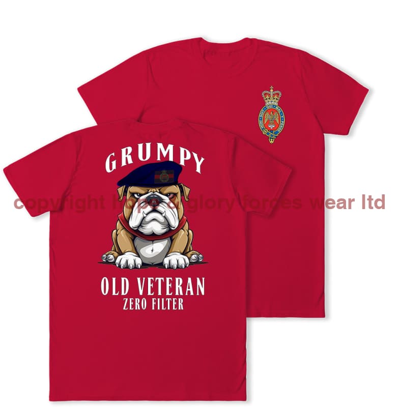 Grumpy Old Blues And Royals Veteran Double Print T-Shirt