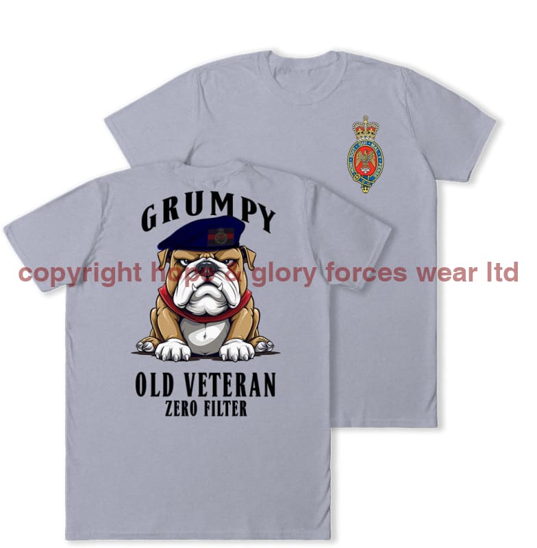 Grumpy Old Blues And Royals Veteran Double Print T-Shirt