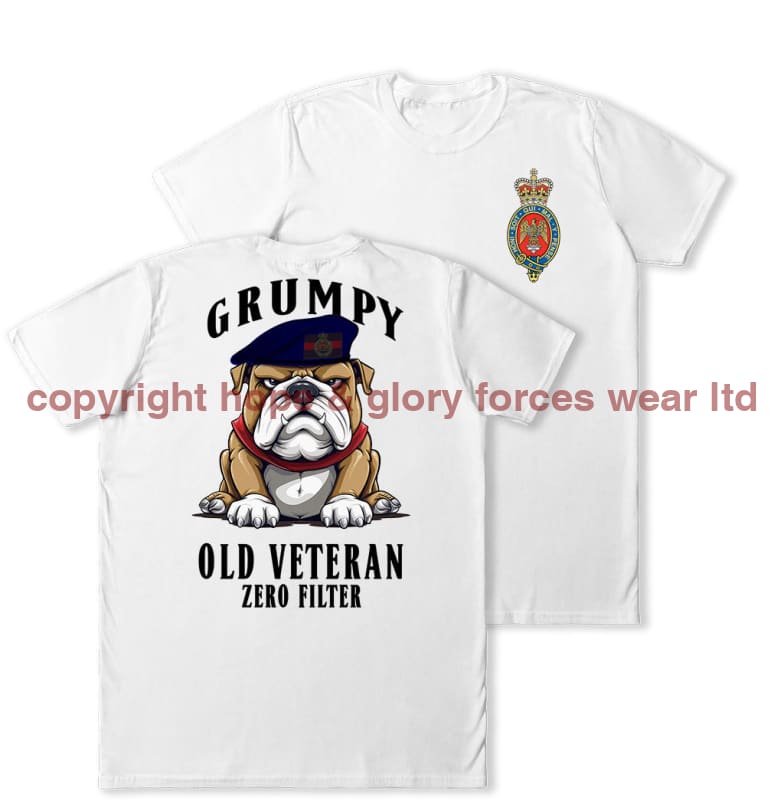 Grumpy Old Blues And Royals Veteran Double Print T-Shirt