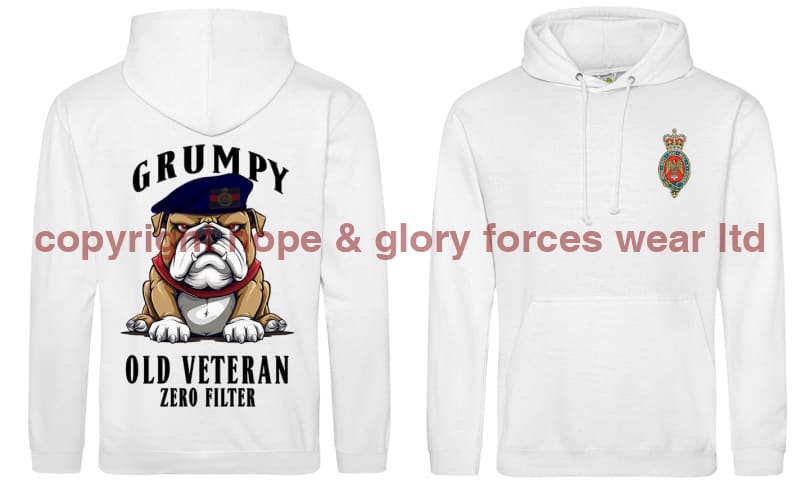 Grumpy Old Blues And Royals Veteran Double Side Printed Hoodie