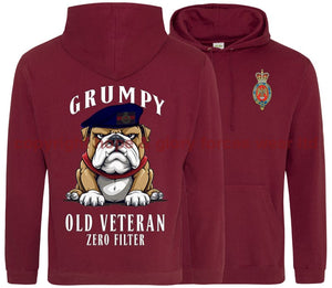 Grumpy Old Blues And Royals Veteran Double Side Printed Hoodie