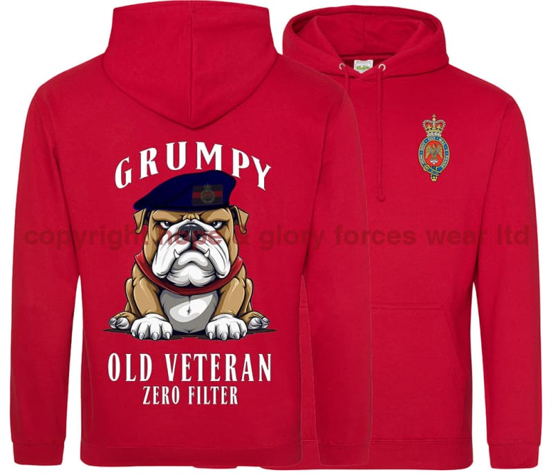 Grumpy Old Blues And Royals Veteran Double Side Printed Hoodie