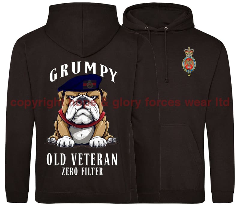 Grumpy Old Blues And Royals Veteran Double Side Printed Hoodie