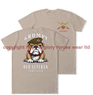 Grumpy Old British Army Veteran Double Print T-Shirt