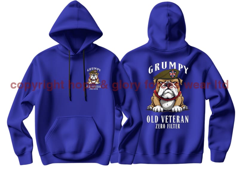 Grumpy Old British Army Veteran Double Side Printed Hoodie