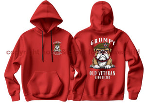 Grumpy Old British Army Veteran Double Side Printed Hoodie