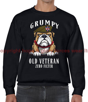 Grumpy Old British Army Veteran Front Printed Sweater