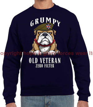 Grumpy Old British Army Veteran Front Printed Sweater