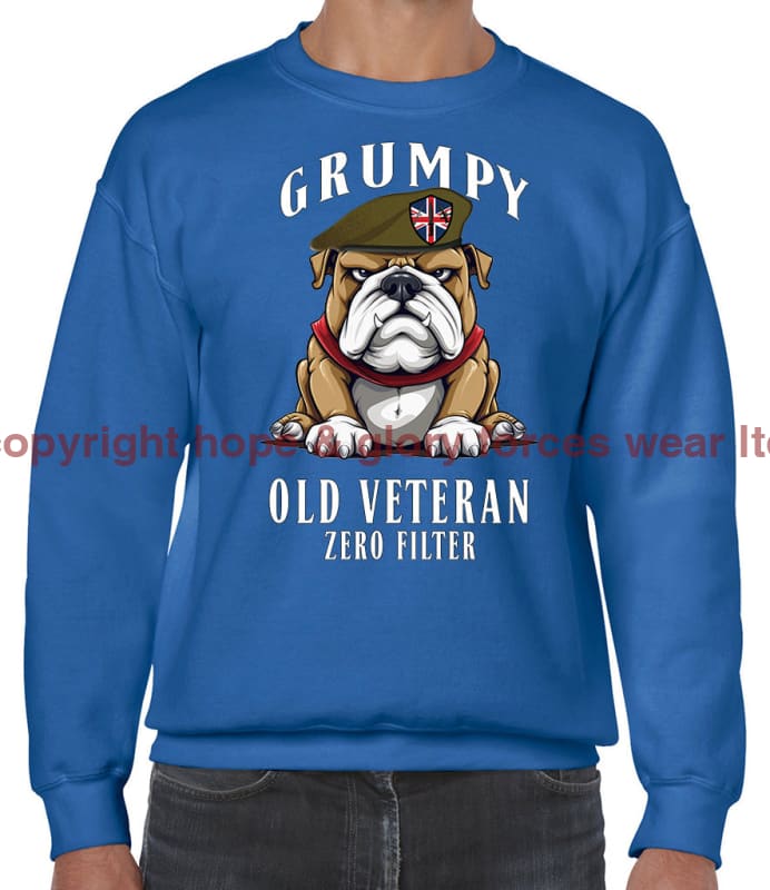 Grumpy Old British Army Veteran Front Printed Sweater