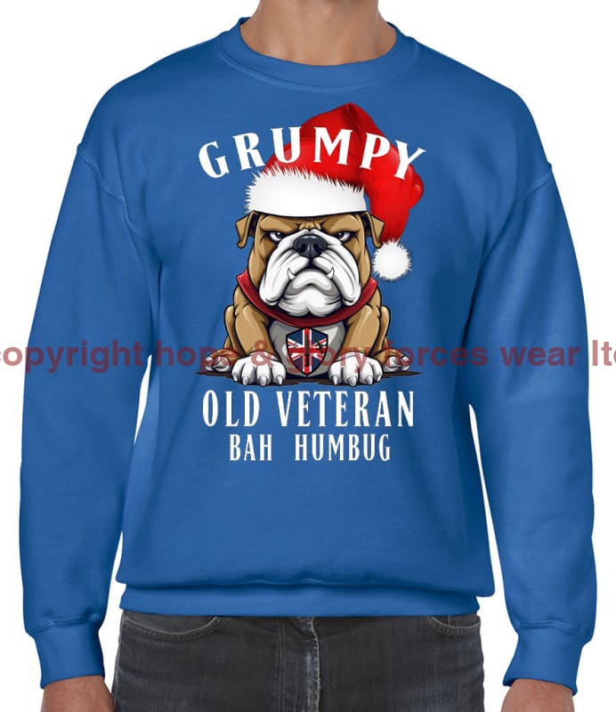 Grumpy Old British Veteran Christmas Printed Sweater