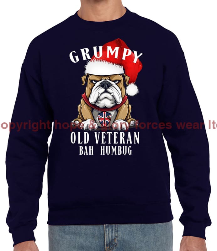 Grumpy Old British Veteran Christmas Printed Sweater