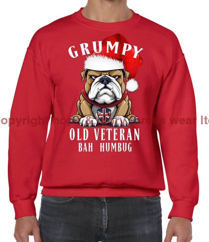 Grumpy Old British Veteran Christmas Printed Sweater