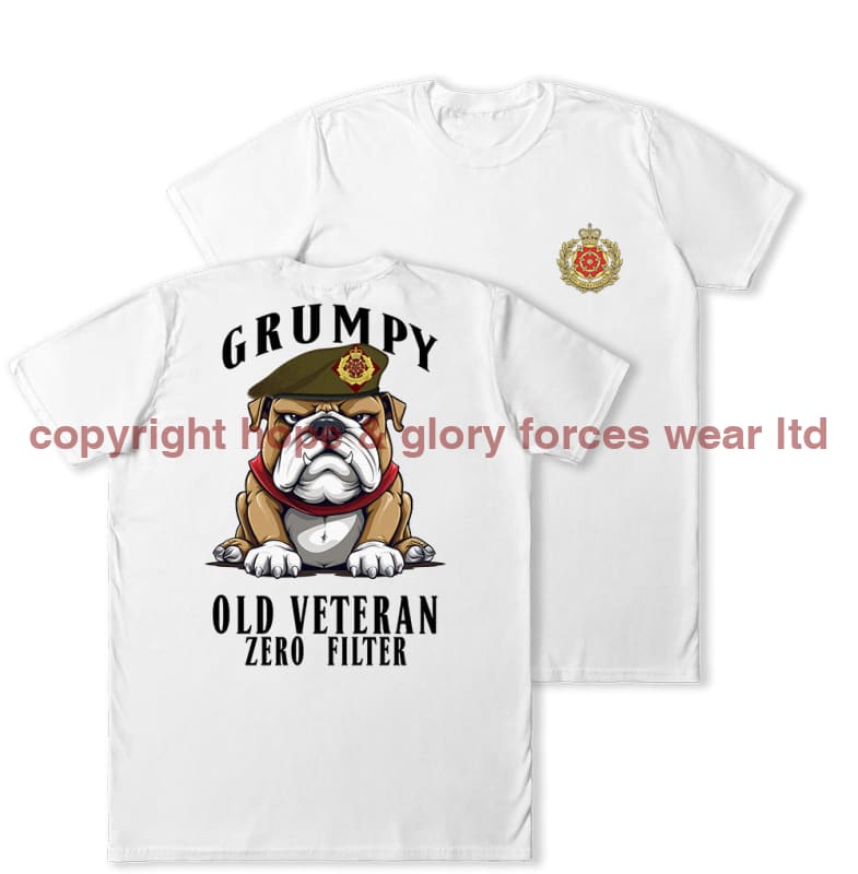 Grumpy Old Duke of Lancaster's Regiment Veteran Double Print T-Shirt