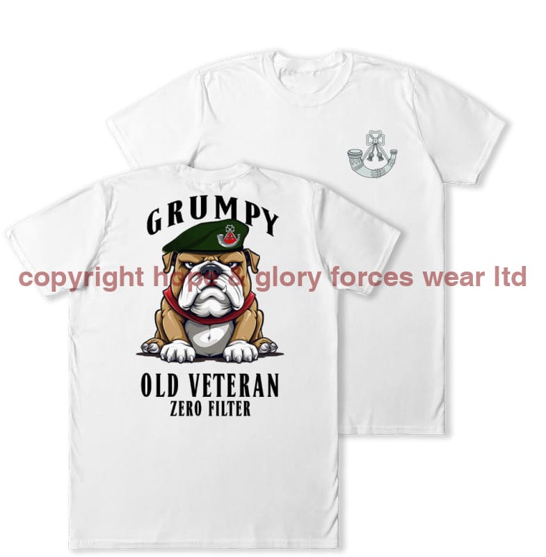 Grumpy Old Light Infantry Veteran Double Print T-Shirt