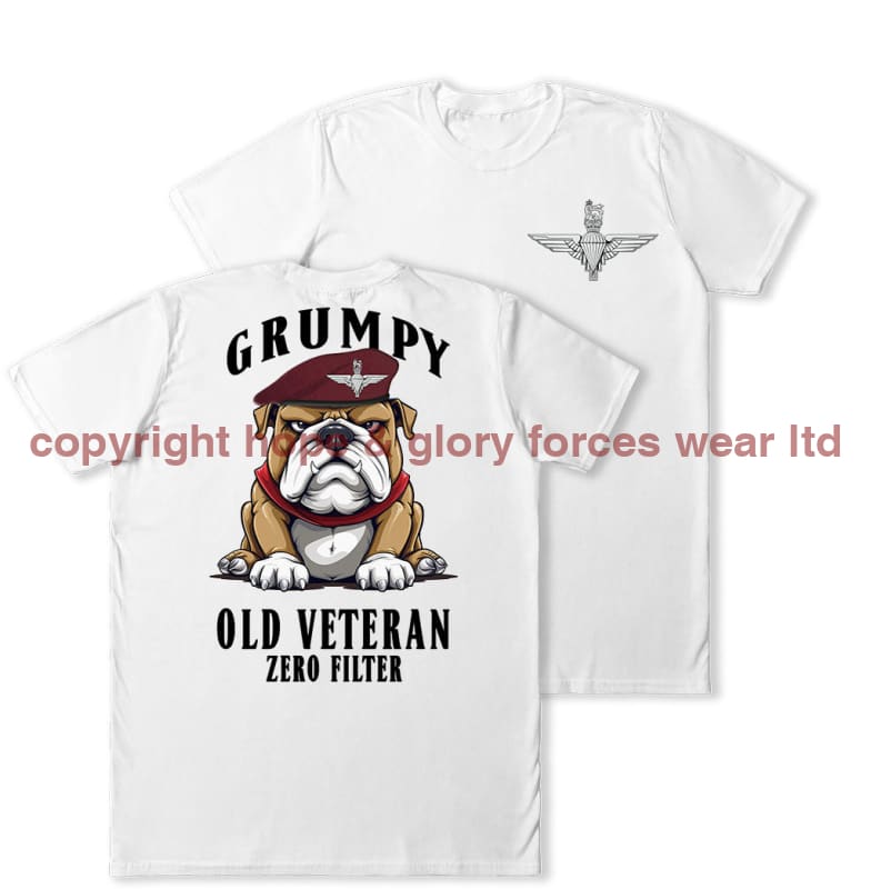 Grumpy Old PARA Veteran Double Print T-Shirt