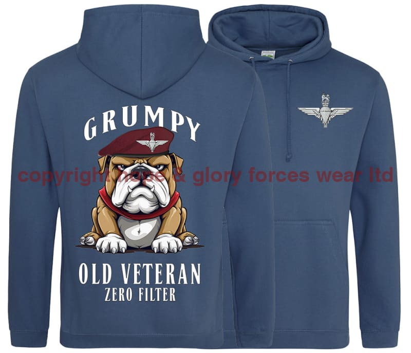 Grumpy Old PARA Veteran Double Side Printed Hoodie