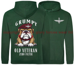 Grumpy Old PARA Veteran Double Side Printed Hoodie