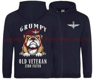 Grumpy Old PARA Veteran Double Side Printed Hoodie