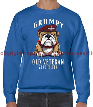 Grumpy Old PARA Veteran Front Printed Sweater