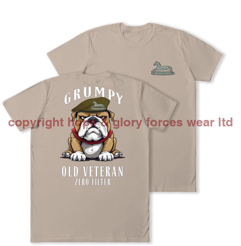 Grumpy Old POW Own Regiment of Yorkshire Veteran Double Print T-Shirt