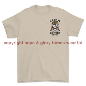 Grumpy Old POW Own Regiment of Yorkshire Veteran Left Chest Printed T-Shirt