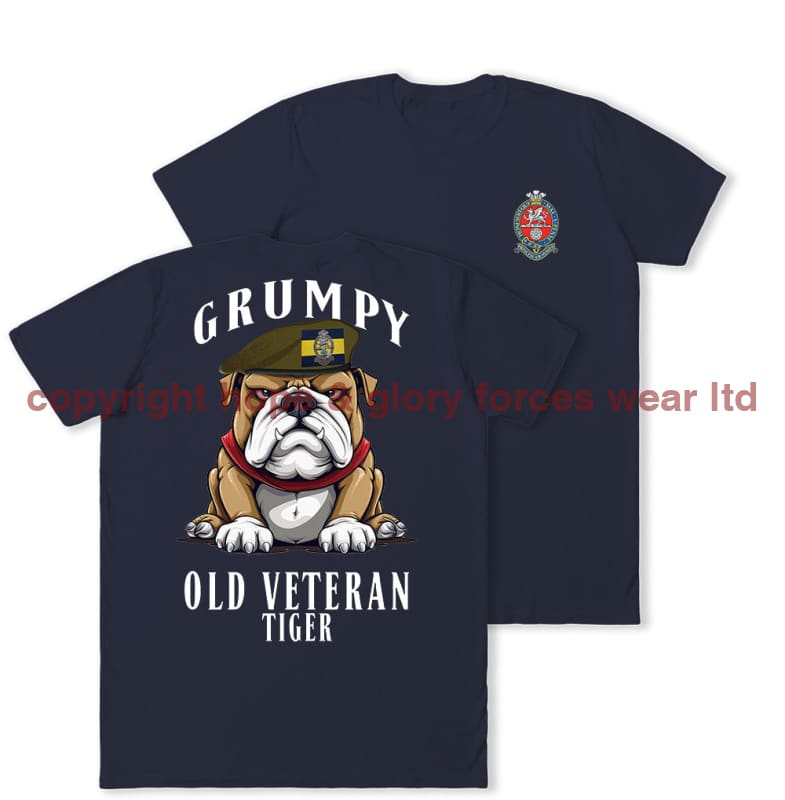 Grumpy Old PWRR Veteran Tiger Double Print T-Shirt