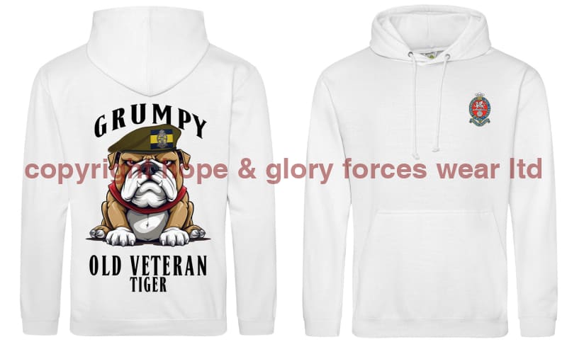 Grumpy Old PWRR Veteran Tiger Double Side Printed Hoodie