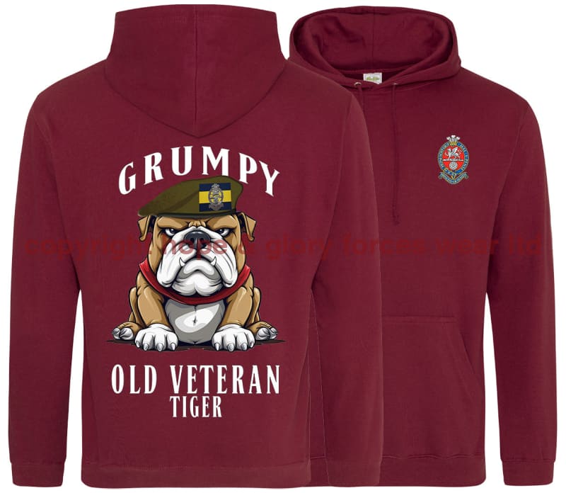 Grumpy Old PWRR Veteran Tiger Double Side Printed Hoodie