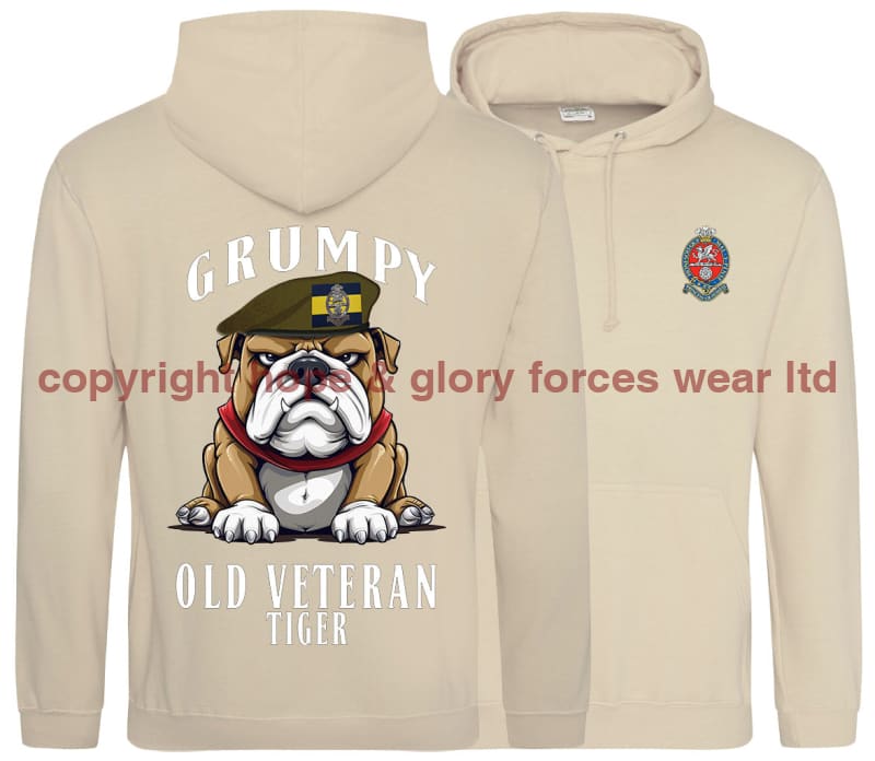 Grumpy Old PWRR Veteran Tiger Double Side Printed Hoodie