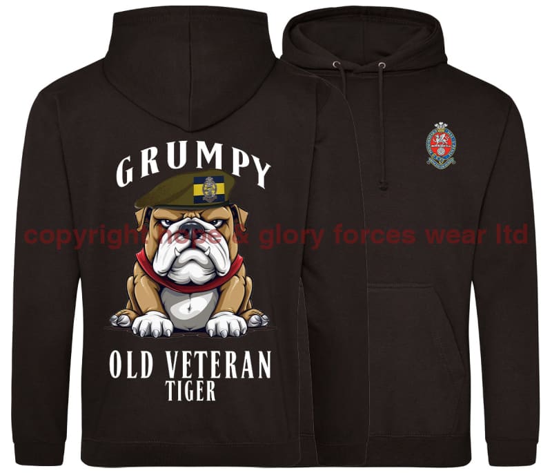 Grumpy Old PWRR Veteran Tiger Double Side Printed Hoodie