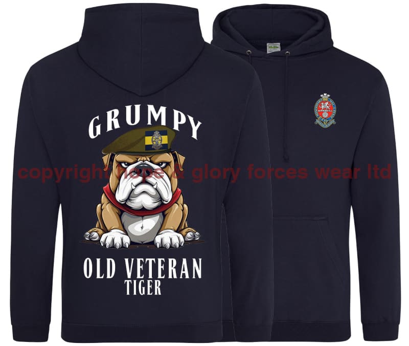 Grumpy Old PWRR Veteran Tiger Double Side Printed Hoodie