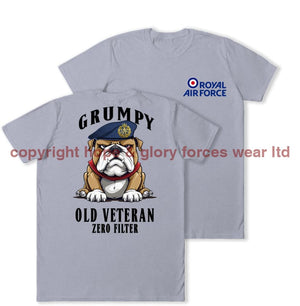 Grumpy Old RAF Veteran Double Print T-Shirt