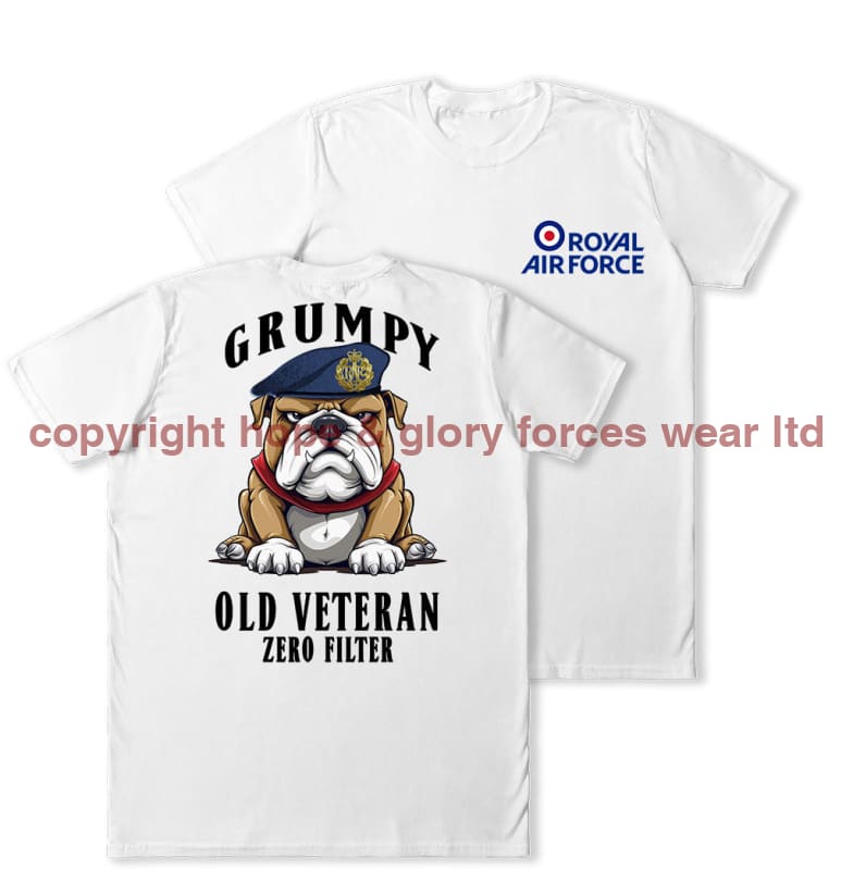 Grumpy Old RAF Veteran Double Print T-Shirt