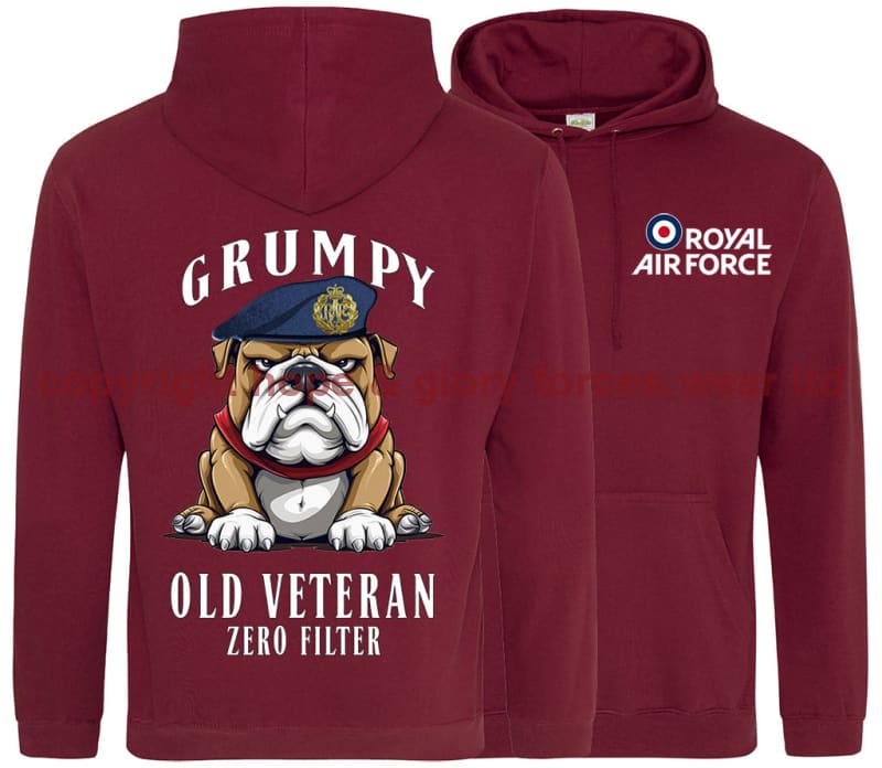 Grumpy Old RAF Veteran Double Side Printed Hoodie