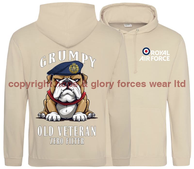 Grumpy Old RAF Veteran Double Side Printed Hoodie