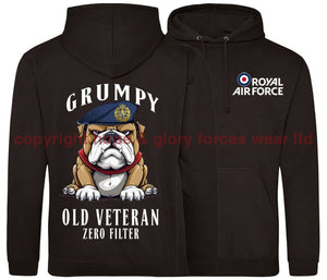 Grumpy Old RAF Veteran Double Side Printed Hoodie