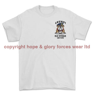 Grumpy Old RAF Veteran Left Chest Printed T-Shirt