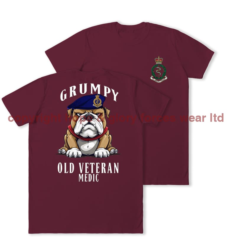 Grumpy Old RAMC Medic Veteran Double Print T-Shirt