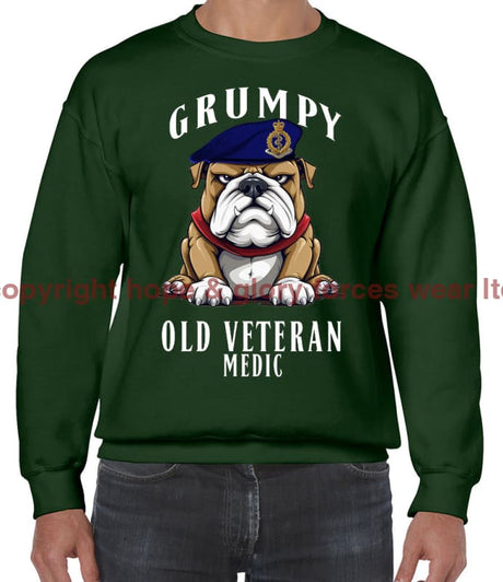 Grumpy Old RAMC Medic Veteran Front Printed Sweater