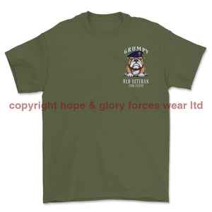 Grumpy Old REME Veteran Left Chest Printed T-Shirt