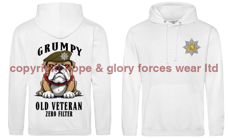 Grumpy Old Royal Anglian Veteran Double Side Printed Hoodie